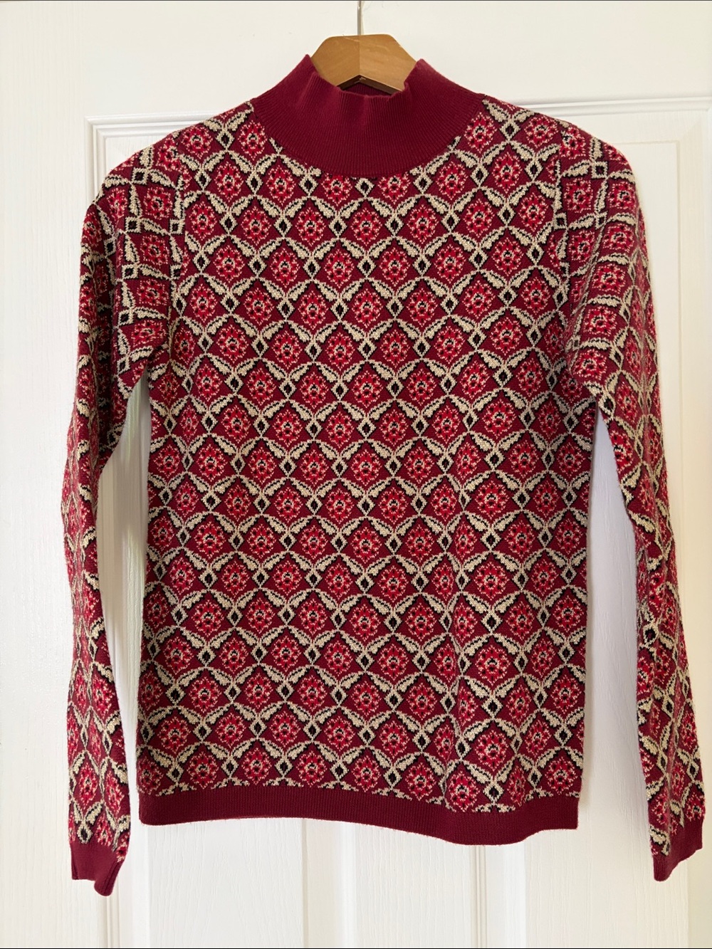 Ann Taylor Essential Jacquard Turtleneck Sweater XS - Picture 7 of 10